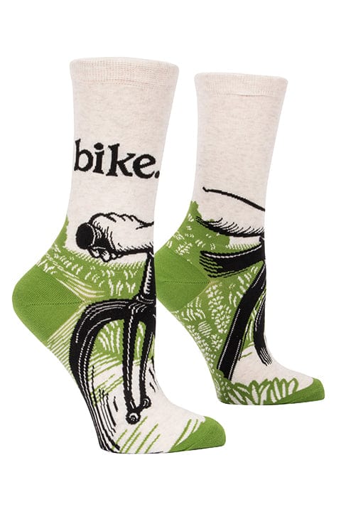 Blue Q Bike Path - Women's Crew Socks - BlueQ Quirksy gifts australia