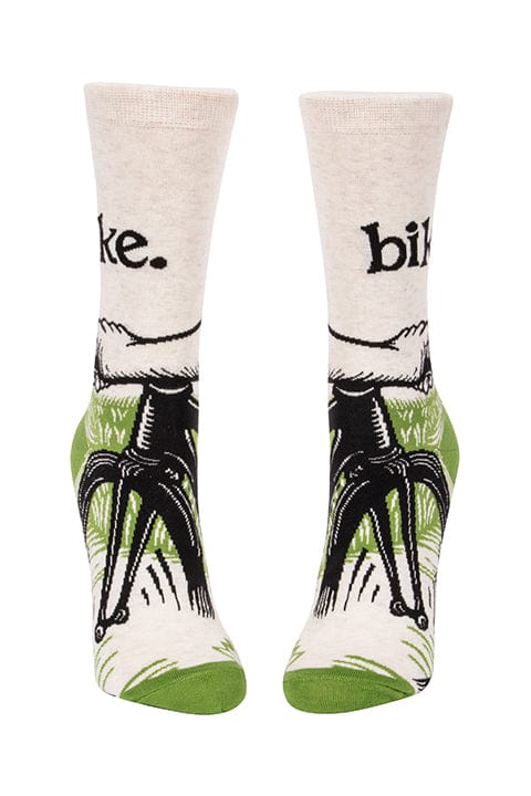 Blue Q Bike Path - Women's Crew Socks - BlueQ Quirksy gifts australia