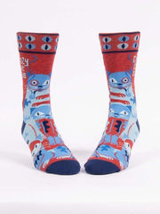 Blue Q Crazy Cat Dude - Men's Crew Socks - BlueQ Quirksy gifts australia
