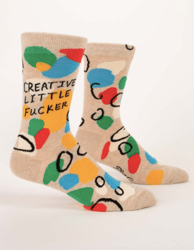 Blue Q Creative Little Fucker - Men's Crew Socks - BlueQ Quirksy gifts australia