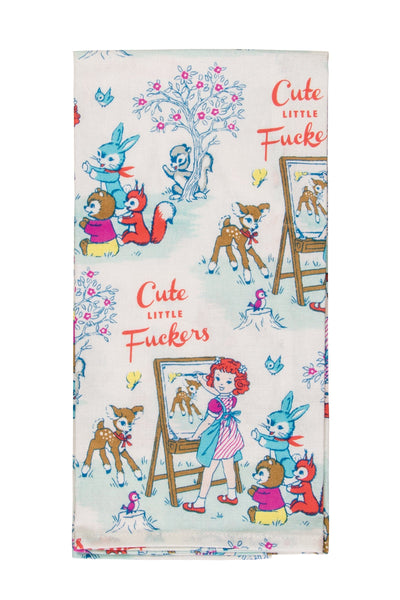 Blue Q Cute Little F*ckers Tea Towel Quirksy gifts australia