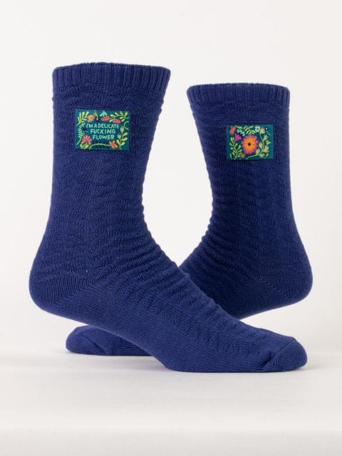 Blue Q Delicate F*cking Flower - Tag Crew Socks - BlueQ Quirksy gifts australia