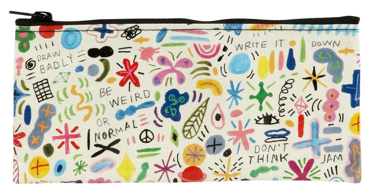 Blue Q Doodle Party Pencil Case - BLueQ Quirksy gifts australia