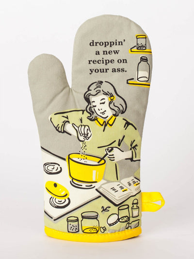 Blue Q Droppin' A Recipe On Your A** Oven Mitt Quirksy gifts australia