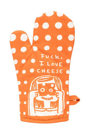 Blue Q F*ck, I Love Cheese Oven Mitt Quirksy gifts australia