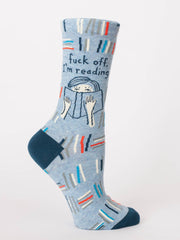 Blue Q F*ck Off, I'm Reading - Women's Crew Socks - BlueQ Quirksy gifts australia