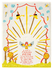 Blue Q F*cking Pizza Tea Towel Quirksy gifts australia