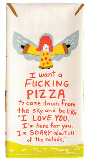 Blue Q F*cking Pizza Tea Towel Quirksy gifts australia