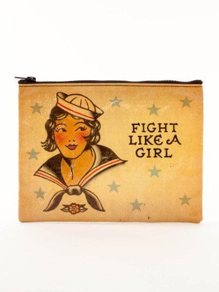Blue Q Fight Like A Girl Zipper Pouch Quirksy gifts australia