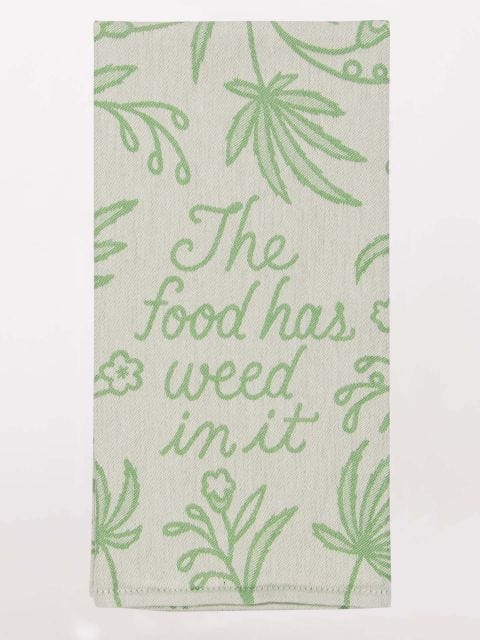 Blue Q Food Has Weed In It Dish Towel Quirksy gifts australia