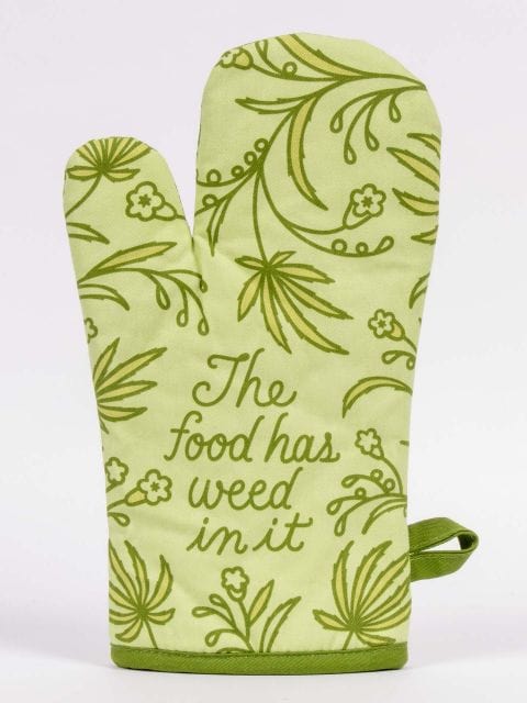 Blue Q Food Has Weed In It Oven Mitt Quirksy gifts australia