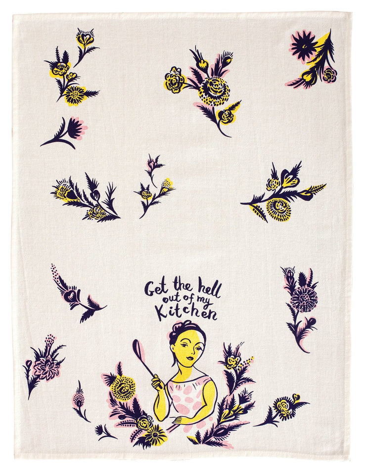 Blue Q Get The Hell Out Tea Towel Quirksy gifts australia