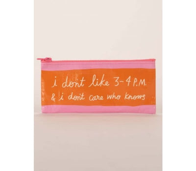 Blue Q I Don't Like 3-4PM Pencil Case - BlueQ Quirksy gifts australia