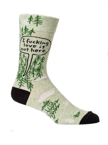 Blue Q I F*cking Love It Out Here - Men's Crew Socks - BlueQ Quirksy gifts australia