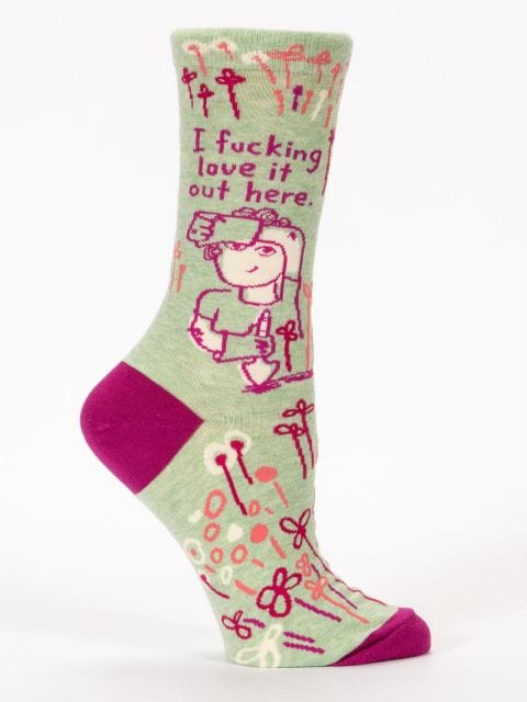 Blue Q I F*CKING LOVE IT OUT HERE - Women's Crew Socks - BlueQ Quirksy gifts australia