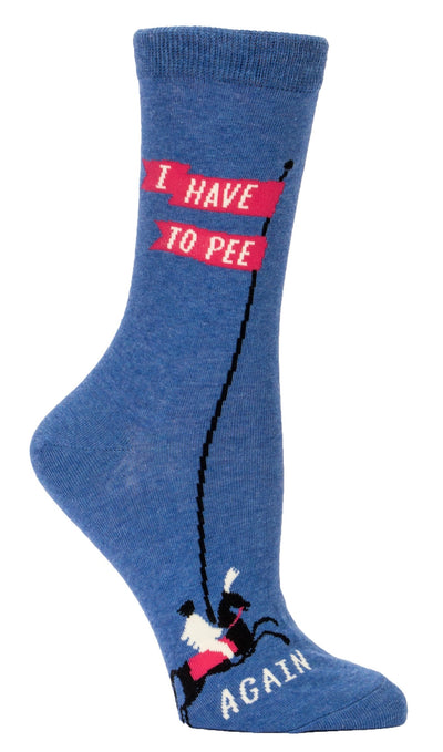 Blue Q I Have to Pee Again - Women's Crew Socks - BlueQ Quirksy gifts australia