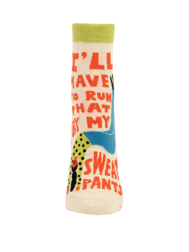 Blue Q I'll have to run that by my sweatpants - Women Ankle Socks Quirksy gifts australia