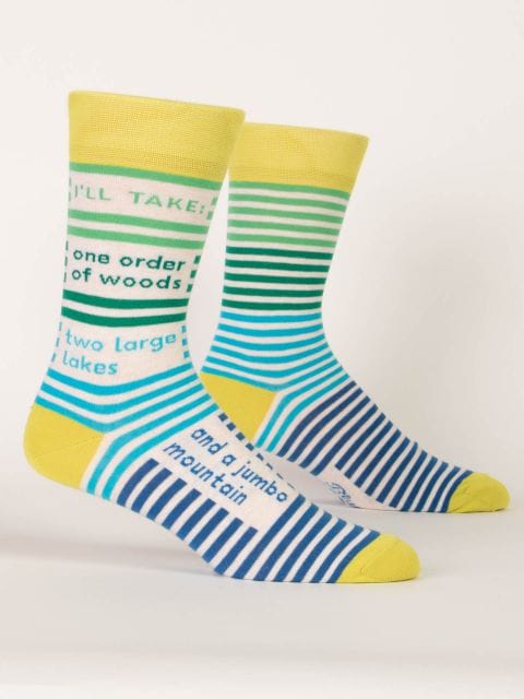 Blue Q I'll Take One Order Of Woods - Men's Crew Socks - BlueQ Quirksy gifts australia