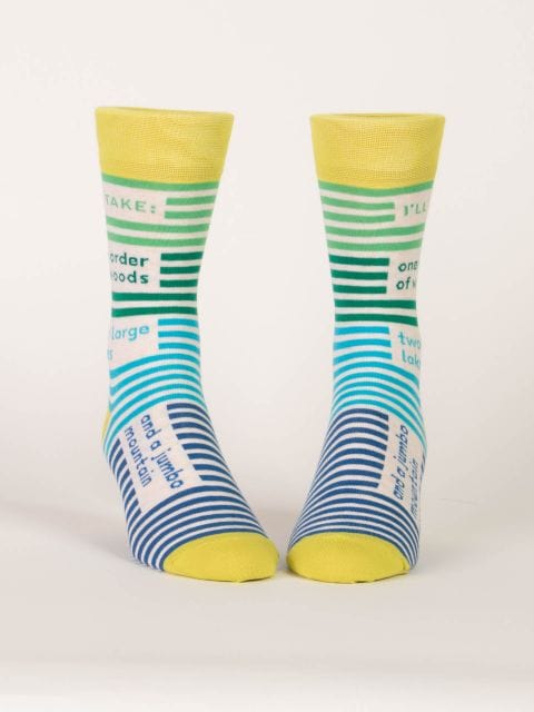 Blue Q I'll Take One Order Of Woods - Men's Crew Socks - BlueQ Quirksy gifts australia