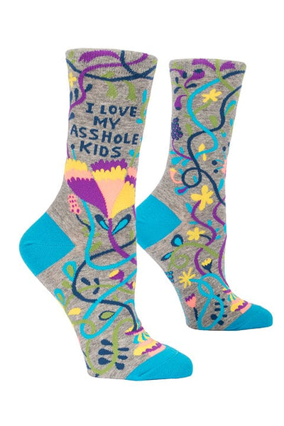 Blue Q I Love My A**hole Kids Crew Socks Quirksy gifts australia