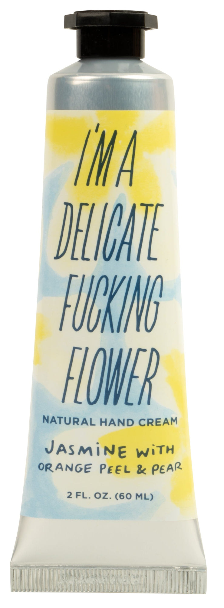 Blue Q I'm a Delicate F**king Flower - Jasmine with Orange peel & Pear hand cream Quirksy gifts australia