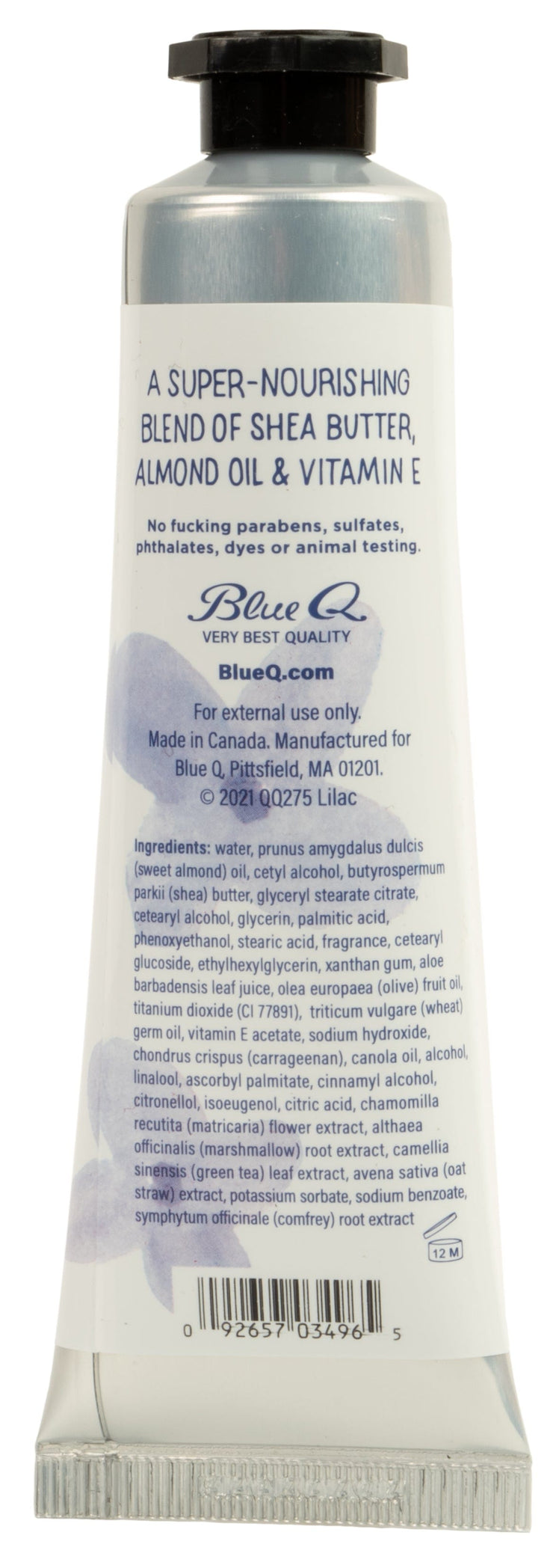 Blue Q I'm a Delicate F**king Flower - Lilac with some Basil & Rose hand cream Quirksy gifts australia