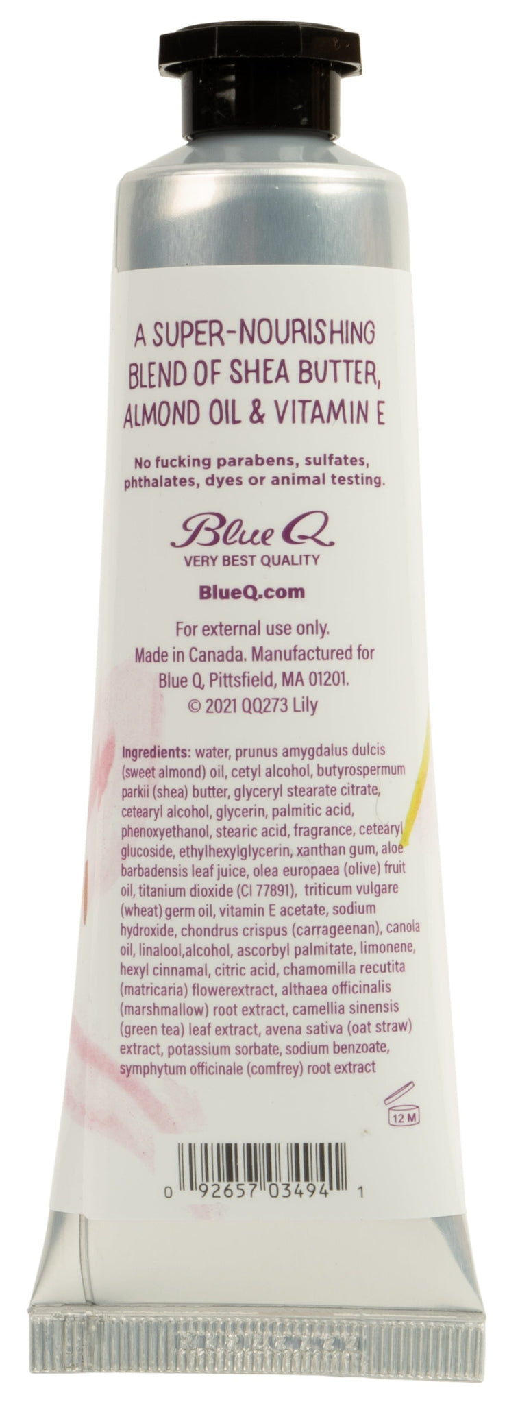 Blue Q I'm a Delicate F**king Flower - Lily with a splash of Rose Water hand cream Quirksy gifts australia