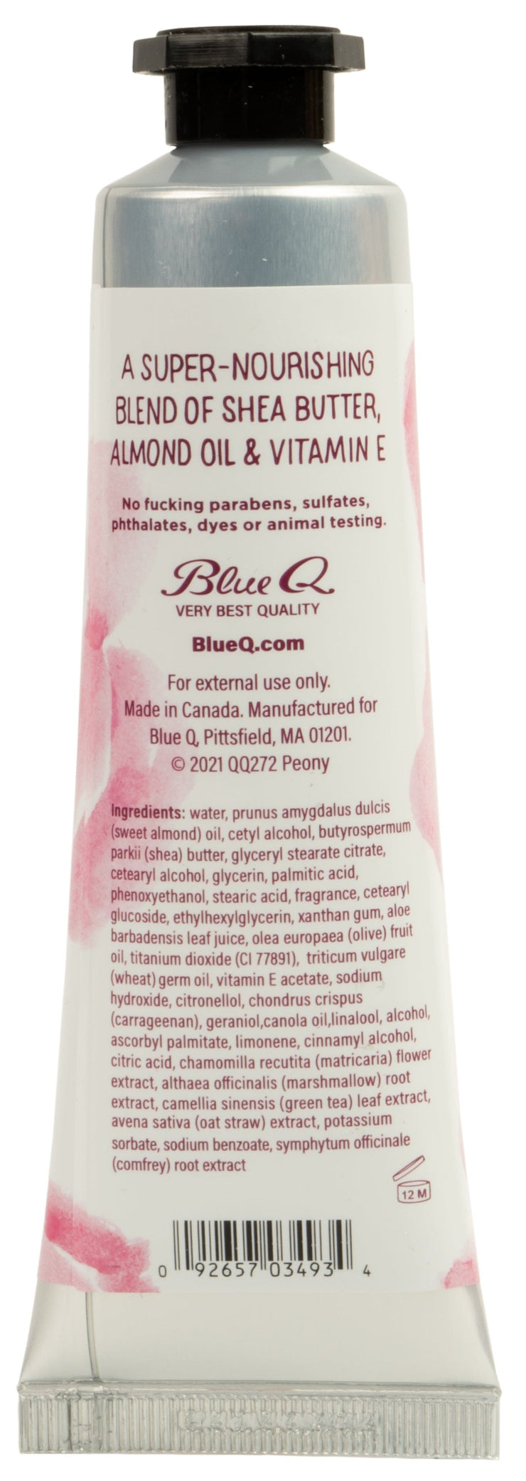Blue Q I'm a Delicate F**king Flower - Peony with a pop of Geranium hand cream Quirksy gifts australia