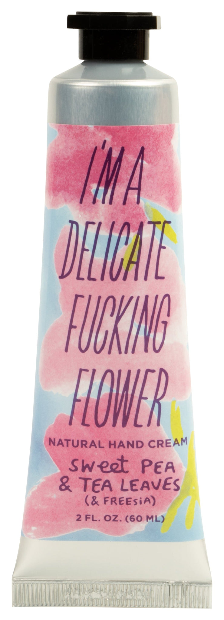 Blue Q I'm a Delicate F**king Flower - Sweet pea & Tea Leaves hand cream Quirksy gifts australia