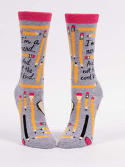 Blue Q I'm A Nerd Crew Socks - Women's socks Quirksy gifts australia