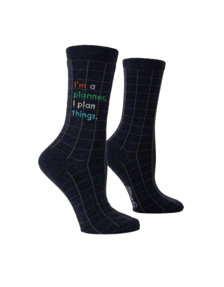 Blue Q I'm a Planner - Women's Crew Socks - BlueQ Quirksy gifts australia