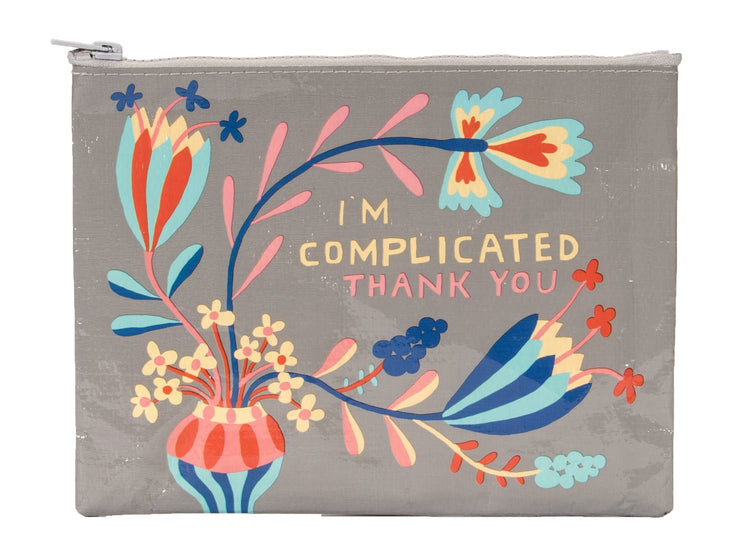 Blue Q I'm Complicated Thank You Zipper Pouch Quirksy gifts australia
