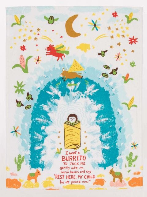 Blue Q I Want A Burrito Tea Towel Quirksy gifts australia