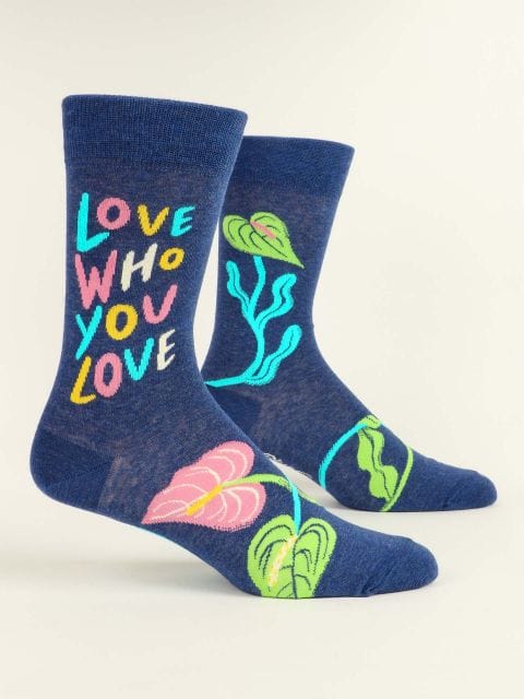 Blue Q Love Who You Love - Men's Crew Socks - BlueQ Quirksy gifts australia