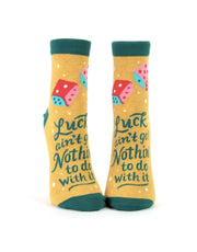 Blue Q Luck Ain't Nothin' - Women's Ankle Socks - BlueQ Quirksy gifts australia