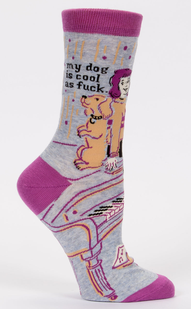 Blue Q My Dog is Cool as F*ck Crew Socks Quirksy gifts australia