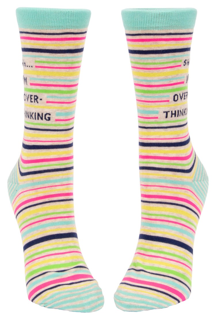 Blue Q Overthinking Crew Socks - Women's Socks Quirksy gifts australia