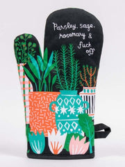 Blue Q Parsley, Sage, F**k Off Oven Mitt Quirksy gifts australia