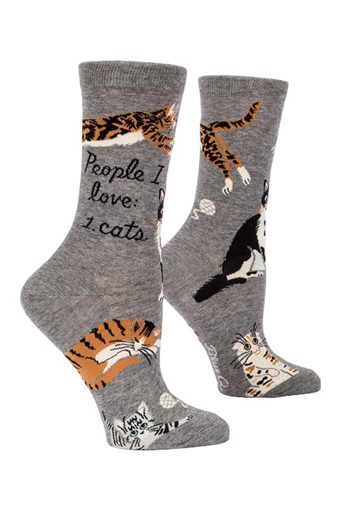 Blue Q People I Love: Cats Crew Socks Quirksy gifts australia