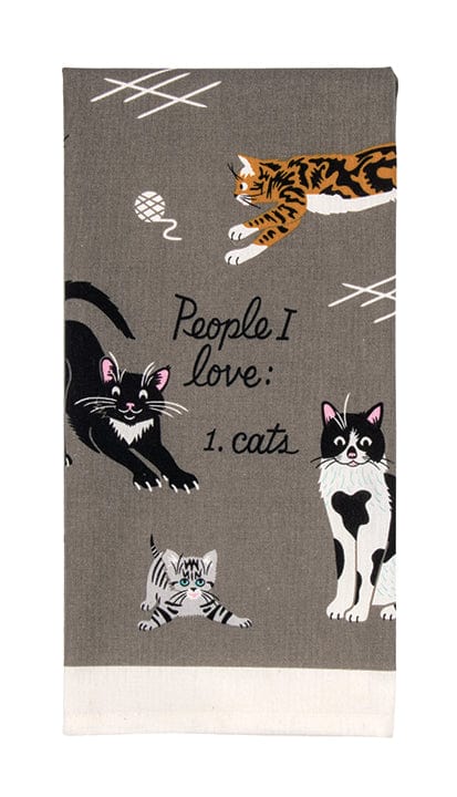 Blue Q People I Love: Cats Tea Towel Quirksy gifts australia