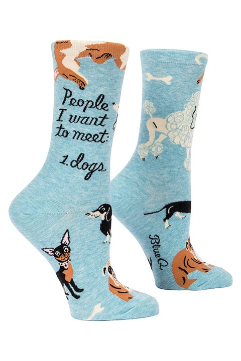 Blue Q People To Meet; Dogs Crew Socks Quirksy gifts australia