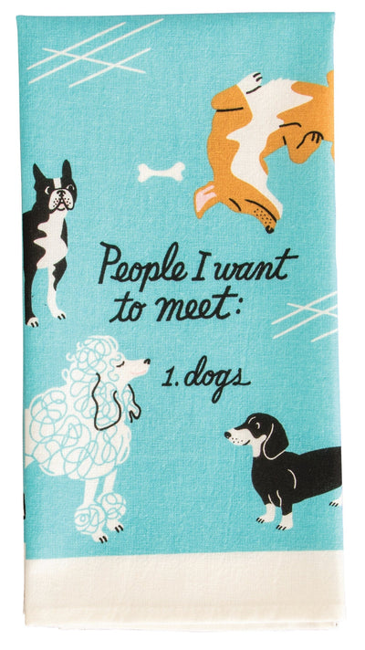 Blue Q People To Meet: Dogs Tea Towel Quirksy gifts australia