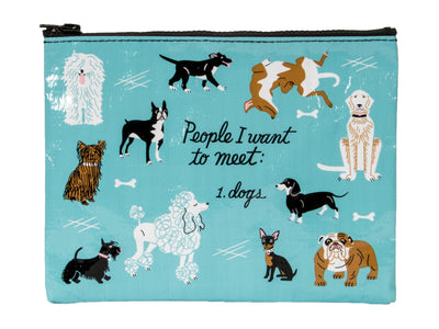 Blue Q People to Meet: Dogs Zipper Pouch Quirksy gifts australia