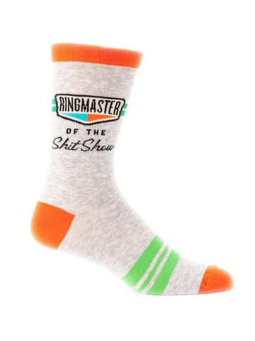 Blue Q Ringmaster of the shitshow - Men's Crew Socks - BlueQ Quirksy gifts australia