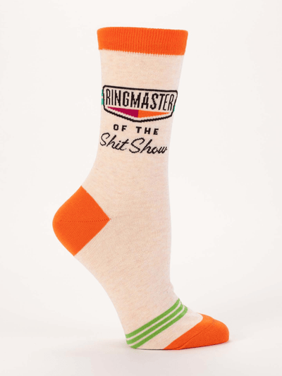 Blue Q Ringmaster Of The Shitshow Women's Socks Quirksy gifts australia