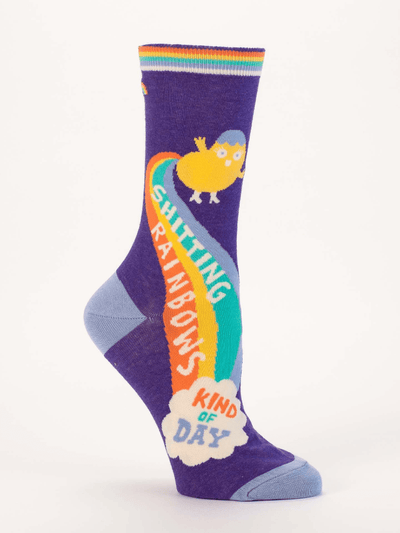 Blue Q Shitting Rainbows Kind of Day Women's Socks Quirksy gifts australia