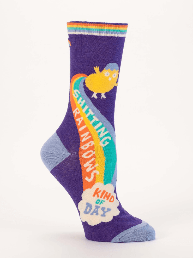 Blue Q Shitting Rainbows Kind of Day Women's Socks Quirksy gifts australia