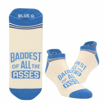 Blue Q Sneaker Socks - Baddest of Asses  S/M Quirksy gifts australia