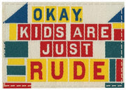 Blue Q Tag Socks - Kids Are Rude Quirksy gifts australia