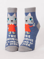 Blue Q The Universe Is A D**k Ankle Socks Quirksy gifts australia